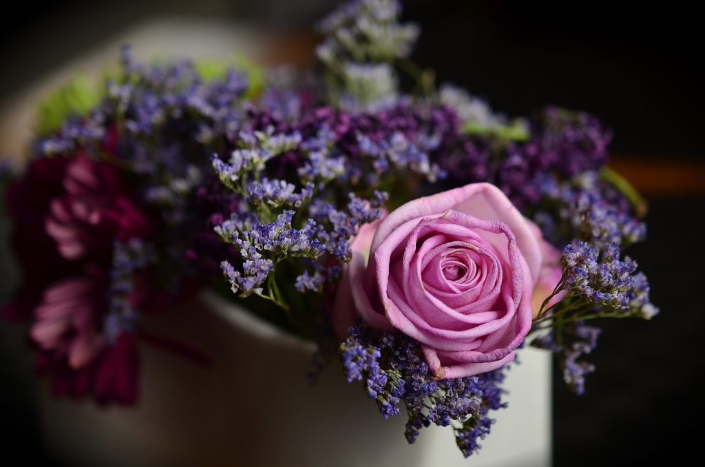 きれいな紫色のバラの画像