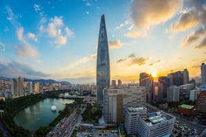 韓国の町で取られた写真